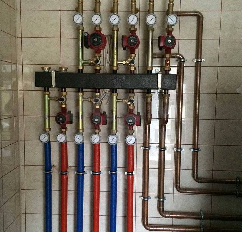 Система отопления (Котел Buderus 50 кВт и радиаторы Kermi)