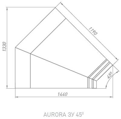 Холодильная витрина Brandford Aurora SQ зу 45
